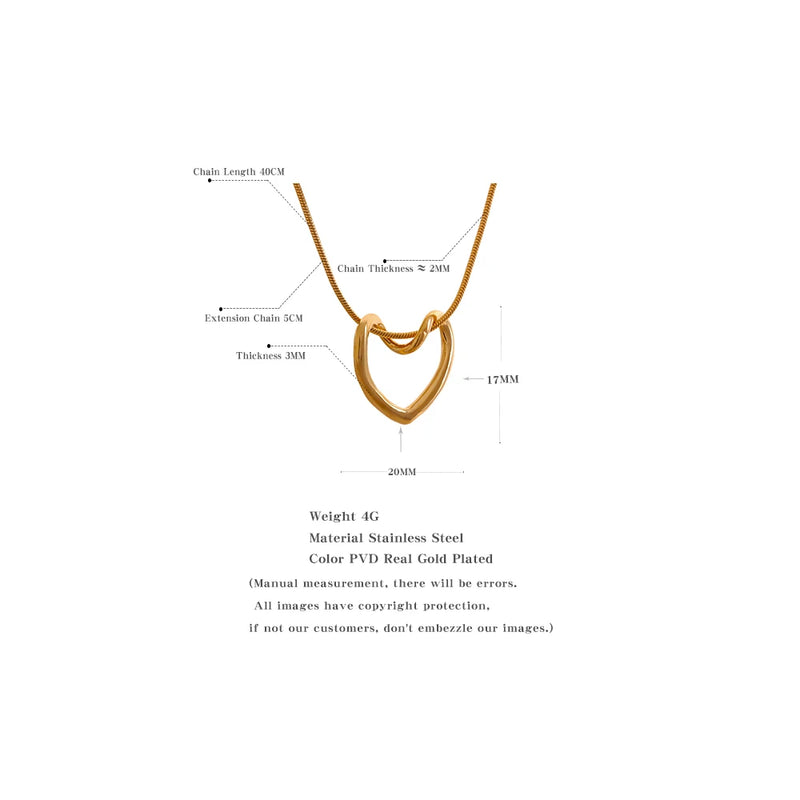 Looped Heart Necklaces